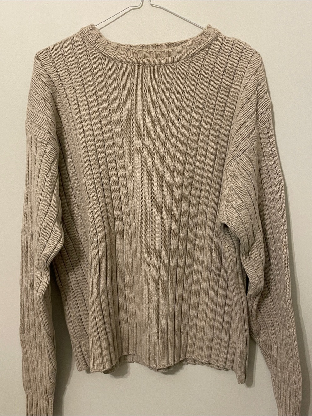 GAP Ribbed Crewneck Sweater - Taupe